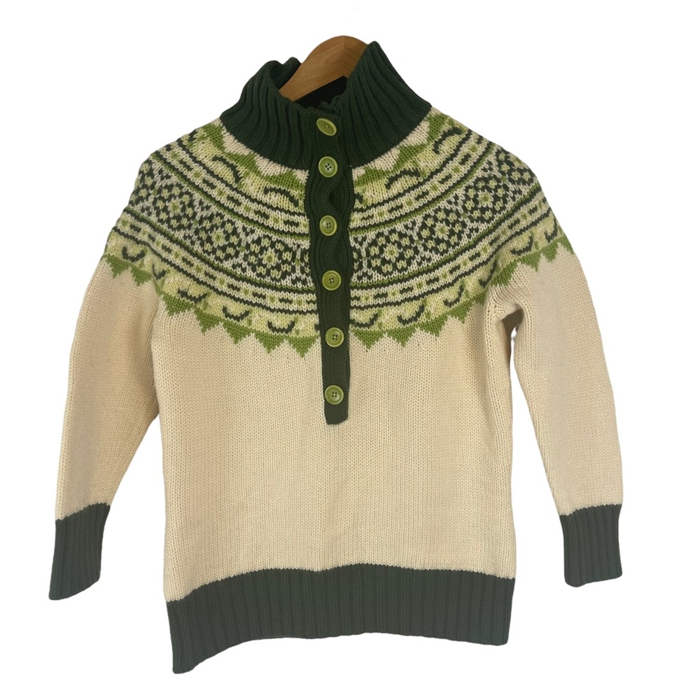 Banana Republic Fine Merino Wool Fair Isle Sweater Large